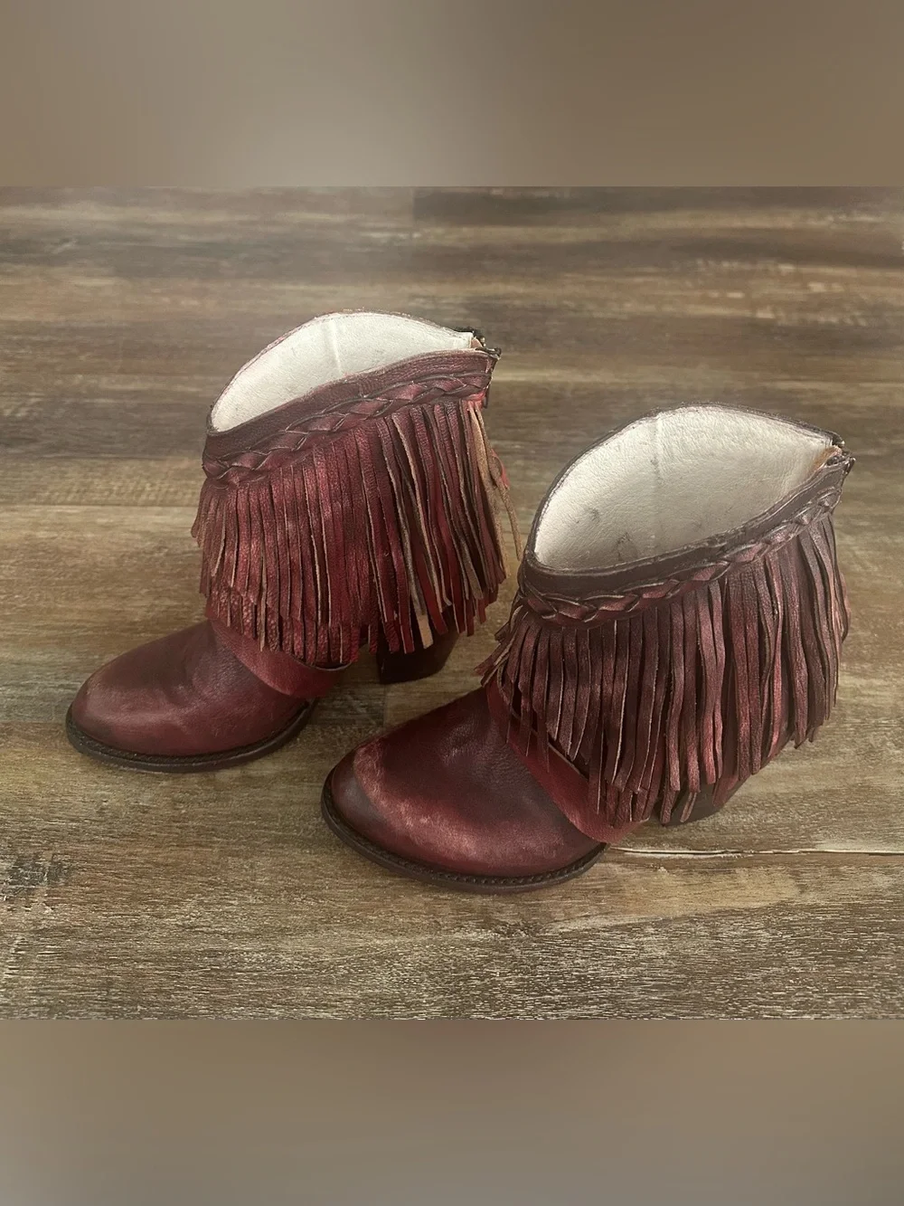 Freebird Tonto Fringe Boots Size 8 Boho Festival Rodeo